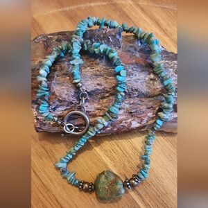 Vintage Authentic Turquoise Beaded Necklace